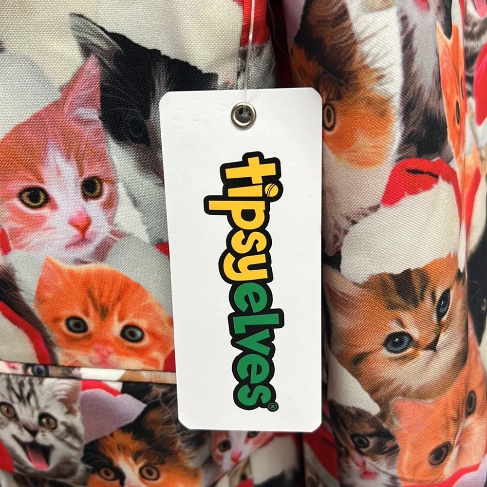 Tipsy‎ Elves Men’s Meowy Christmas Cat Blazer Size 48 Holiday Ugly NWT No Tie